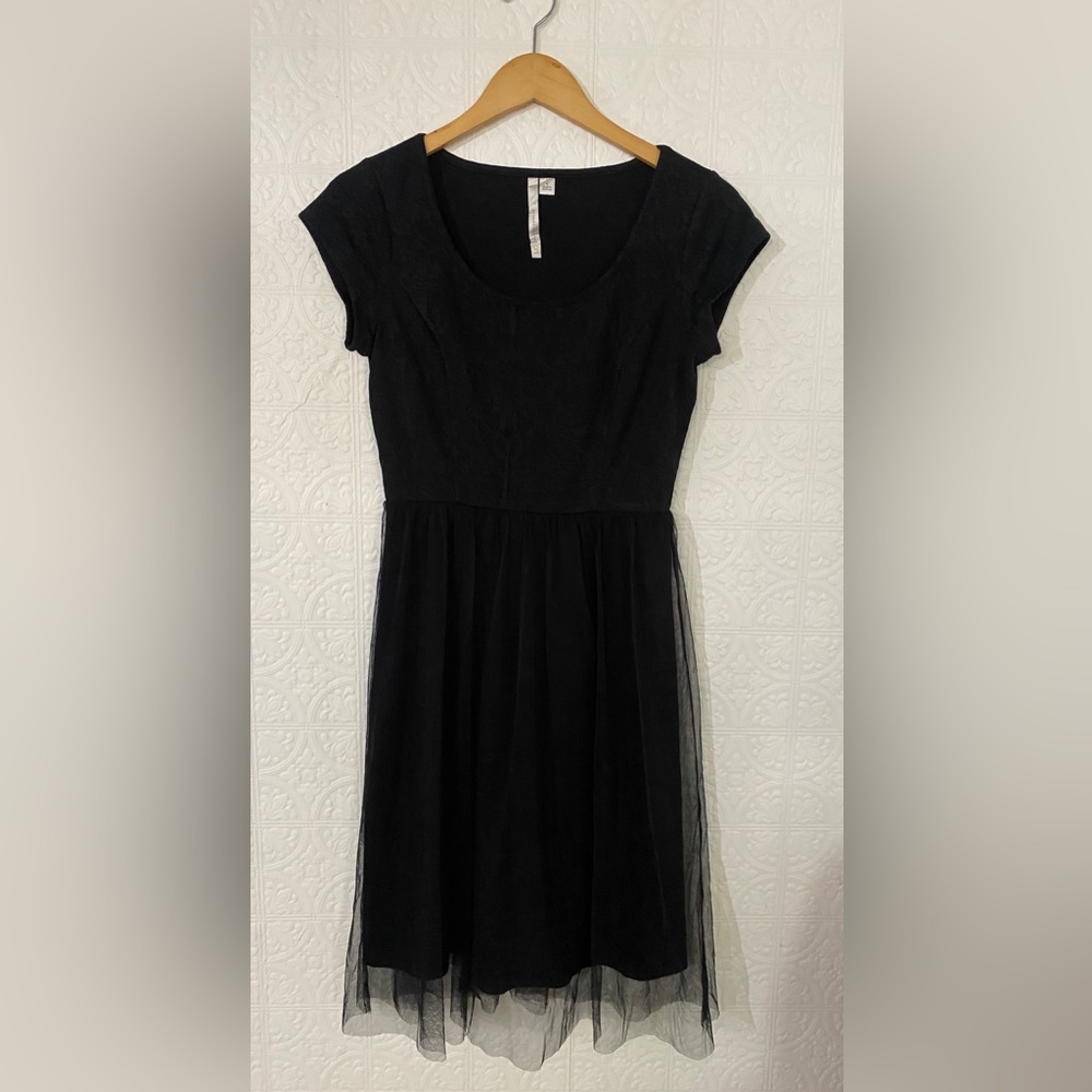 LC Lauren Conrad | Black tulle midi dress | Size Small | - Picture 1 of 5